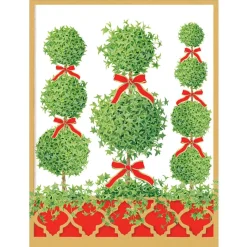 Topiaries Classic Boxed Christmas Cards - includes 15 cards & envelopes
