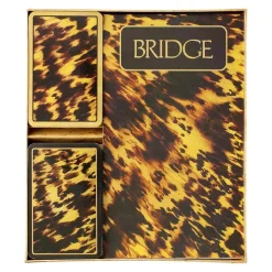 Tortoise Large Type Bridge Gift Set - 2 Playing Card Decks & 2 Score Pads