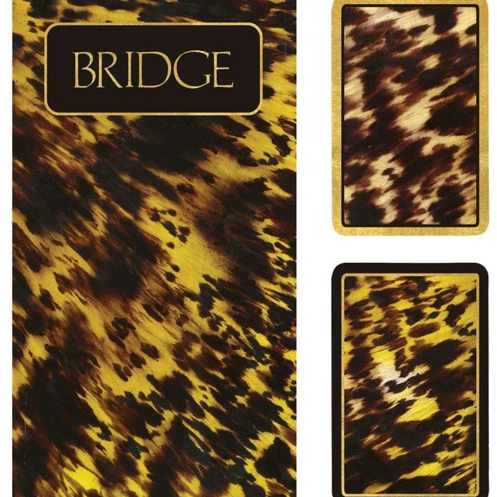 Tortoise Large Type Bridge Gift Set - 2 Playing Card Decks & 2 Score Pads