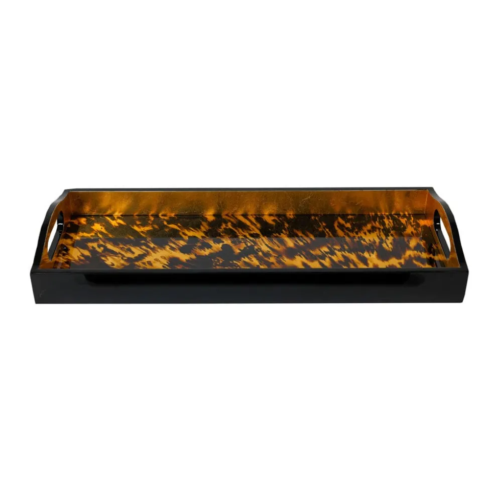Tortoiseshell Lacquer Bar Tray - 20X8