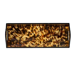Tortoiseshell Lacquer Bar Tray - 20X8