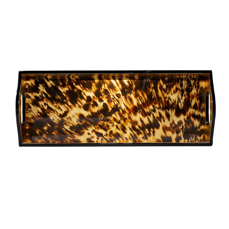 Tortoiseshell Lacquer Bar Tray - 20X8