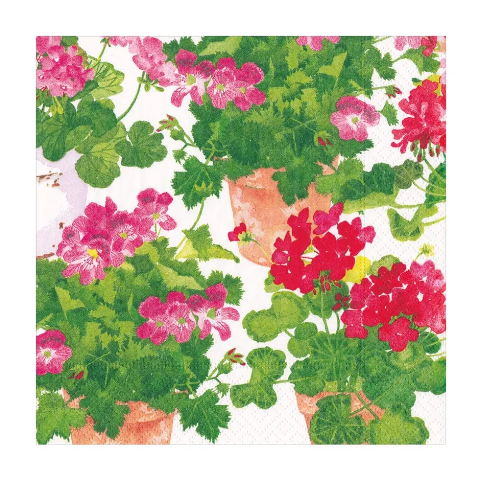 Trailing Geranium Luncheon Napkins - 20 Per Package
