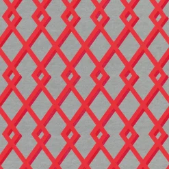 Trellis Coral & Silver Foil Gift Wrapping Paper - 30 x 6 Roll