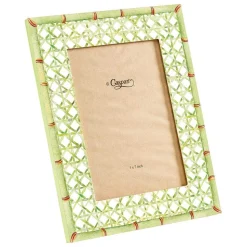 Trellis Green 5" x 7" Lacquer Picture Frame - includes 1 frame