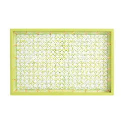 Trellis Lacquer Vanity Tray in Green - 1 Each