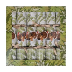 Turkey Among Ferns Celebration Crackers - includes 6 Celebration Crackers