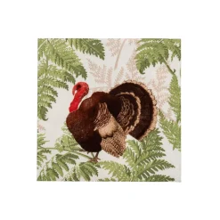 Turkey Among Ferns Cocktail Napkins - includes 20 Cocktail Napkins