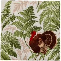 Turkey Among Ferns Dinner Napkins - includes 20 Dinner Napkins