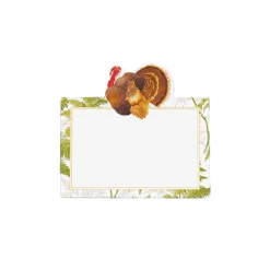 Turkey Among Ferns Foil Place Cards - includes 8 Cards