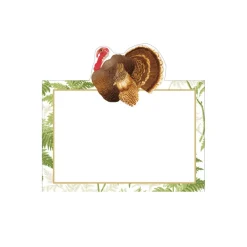 Turkey Among Ferns Foil Place Cards - includes 8 Cards