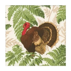 Turkey Among Ferns Luncheon Napkins - includes 20 Luncheon Napkins