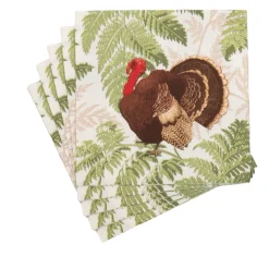 Turkey Among Ferns Luncheon Napkins - includes 20 Luncheon Napkins
