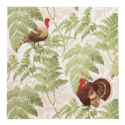 Turkey Among Ferns Luncheon Napkins - includes 20 Luncheon Napkins
