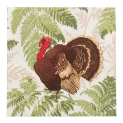 Turkey Among Ferns Luncheon Napkins - includes 20 Luncheon Napkins