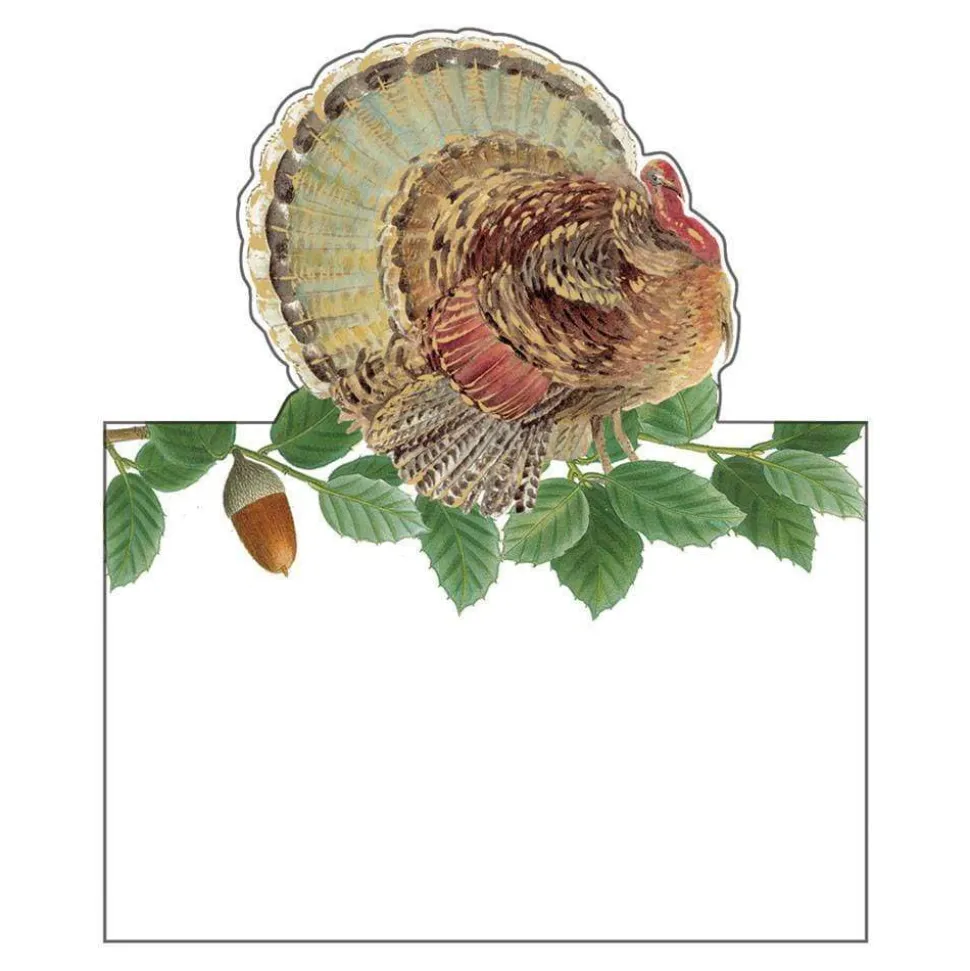 Turkey and Acorns Place Cards - 8 Per Package
