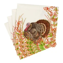 Turkey And Berries Cocktail Napkins - 20 Per Package
