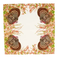 Turkey And Berries Cocktail Napkins - 20 Per Package