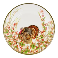 Turkey And Berries Dinner Plates - 8 Per Package