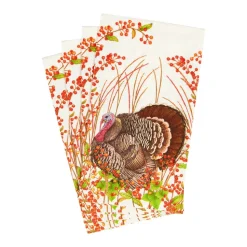 Turkey And Berries Guest Towel Napkins - 15 Per Package
