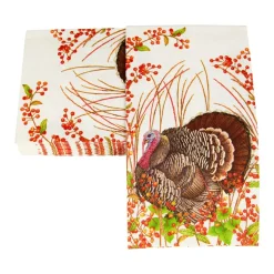 Turkey And Berries Guest Towel Napkins - 15 Per Package
