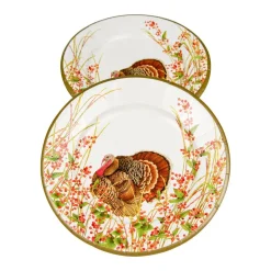 Turkey And Berries Paper Salad & Dessert Plates - 8 Per Package