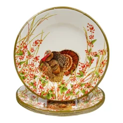 Turkey And Berries Paper Salad & Dessert Plates - 8 Per Package