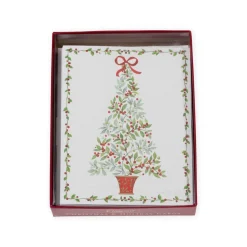 Twining Greenery Tree Classic Boxed Christmas Cards - includes 15 cards & envelopes