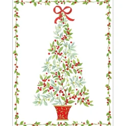 Twining Greenery Tree Personalized Christmas Cards
