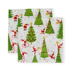 Twirling Santas Cocktail Napkins - 20 Per Package