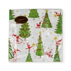 Twirling Santas Cocktail Napkins - 20 Per Package