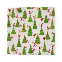 Twirling Santas Cocktail Napkins - 20 Per Package