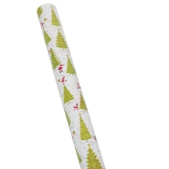 Twirling Santas Gift Wrap - One 30" x 8' Roll