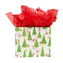 Twirling Santas Large Gift Bag - 1 Each
