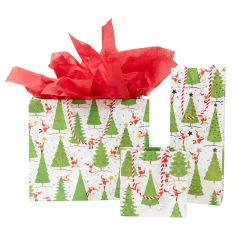 Twirling Santas Large Gift Bag - 1 Each