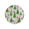 Twirling Santas Salad & Dessert Plates - 8 Per Package