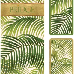 Under the Palms Bridge Gift Set - 2 Playing Card Decks & 2 Score Pads