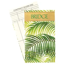 Under the Palms Large Type Bridge Gift Set - 2 Playing Card Decks & 2 Score Pads