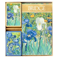 Van Gogh Irises Bridge Gift Set - 2 Playing Card Decks & 2 Score Pads