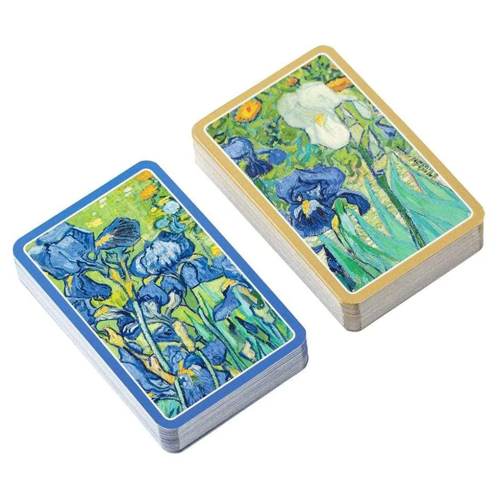 Van Gogh Irises Bridge Gift Set - 2 Playing Card Decks & 2 Score Pads