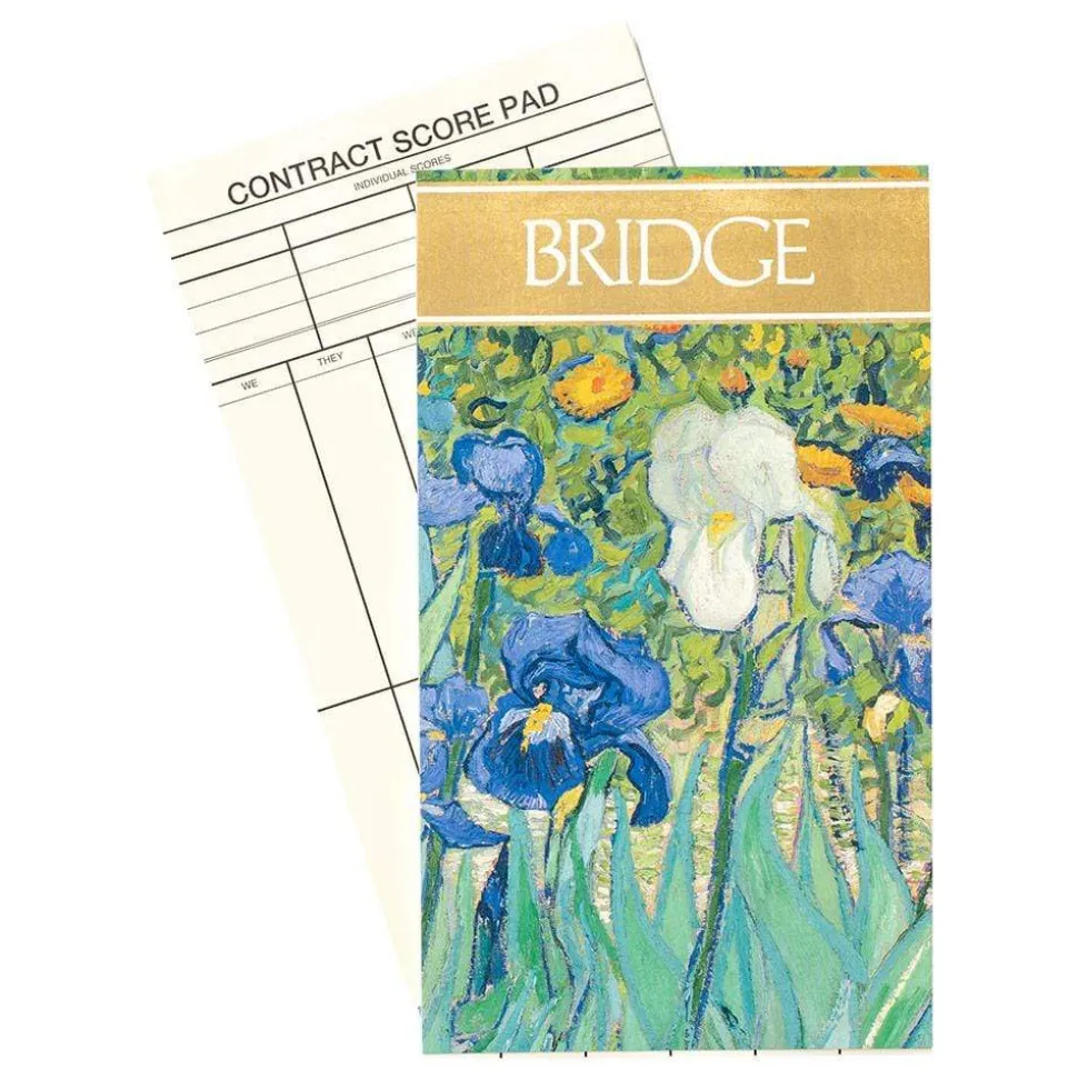 Van Gogh Irises Bridge Gift Set - 2 Playing Card Decks & 2 Score Pads
