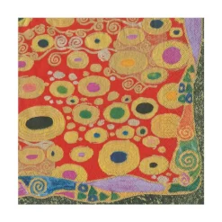 Viennese Nouveau Paper Luncheon Napkins in Red - 20 Per Package