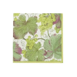 Vineyard Blanc Cocktail Napkins - includes 12 Cocktail Napkins