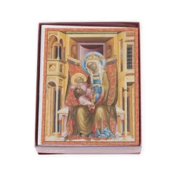 Virgin And Child Enthroned (Detail) Large Boxed Christmas Cards - includes 15 cards & envelopes