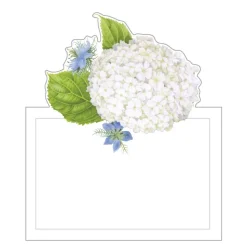 White Blooms Place Cards Die Cut Package 8 In
