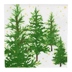 White Christmas Cocktail Napkins - 20 Per Package