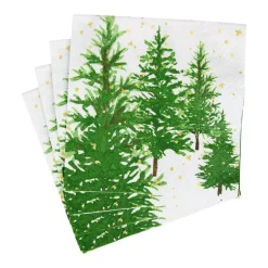 White Christmas Cocktail Napkins - 20 Per Package