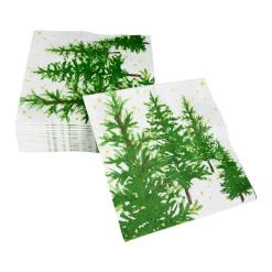 White Christmas Cocktail Napkins - 20 Per Package