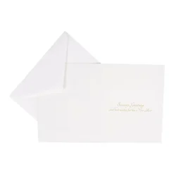 White Christmas Foil Classic Boxed Christmas Cards - includes 10 cards & envelopes