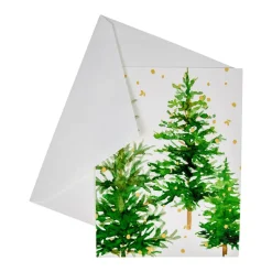 White Christmas Foil Classic Boxed Christmas Cards - includes 10 cards & envelopes